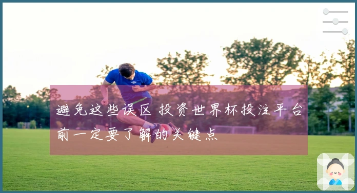 避免这些误区 投资世界杯投注平台前一定要了解的关键点